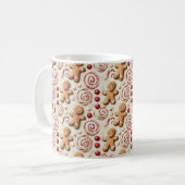 Gingerbread Man Pepermunt Cookies Koffiemok (Voorkant links)