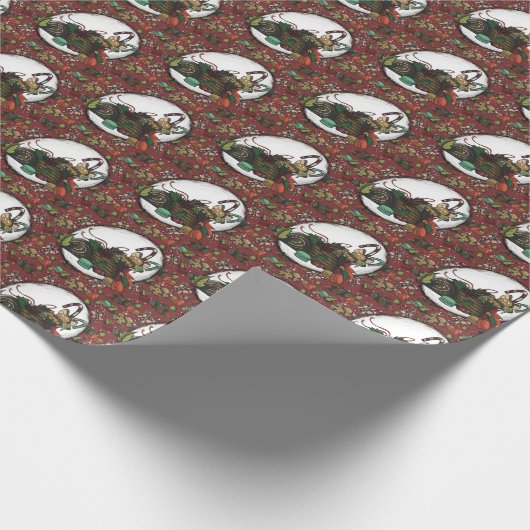 Gingerbread Man- Peppermint Cadeaupapier (Hoek)