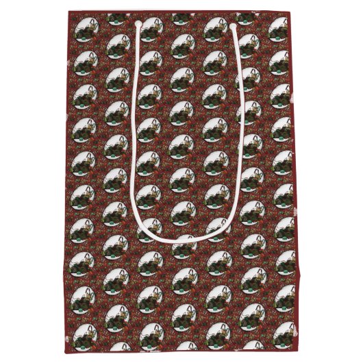 Gingerbread Man- Peppermint Medium Cadeauzakje (Achterkant)