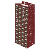 Gingerbread Man- Peppermint Wijn Cadeautas (Achterkant Gekanteld)