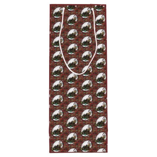 Gingerbread Man- Peppermint Wijn Cadeautas (Achterkant)