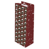 Gingerbread Man- Peppermint Wijn Cadeautas (Voorkant Gekanteld)