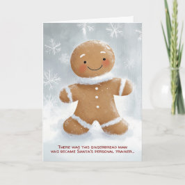 Gingerbread Man Personal Trainer Kerstmis Kaart