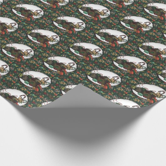 Gingerbread Man: Pine Cadeaupapier (Hoek)