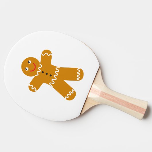 Gingerbread Man Ping Pong Paddle Tafeltennisbatje (Zijkant)