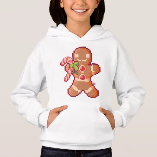 GingerBread man, pixelart, Pixel Art  (Voorkant)