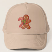 Gingerbread man. Pixelart, Pixel Art  Trucker Pet (Voorkant)