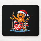 Gingerbread Man Playing Drums  Muismat (Voorkant)