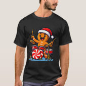 Gingerbread Man Playing Drums  T-shirt (Voorkant)