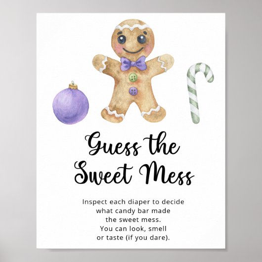 Gingerbread man - raad de zoete puinhoop poster (Voorkant)