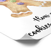 Gingerbread man - raad hoeveel koekjes poster (Hoek)