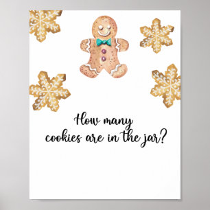 Gingerbread man - raad hoeveel koekjes poster