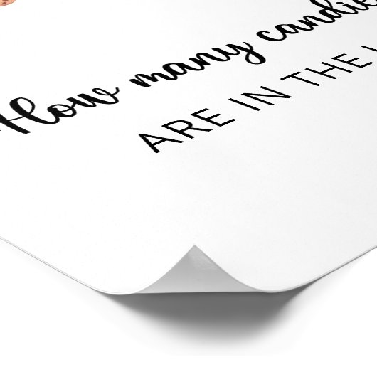 Gingerbread man - raad hoeveel snoepjes poster (Hoek)