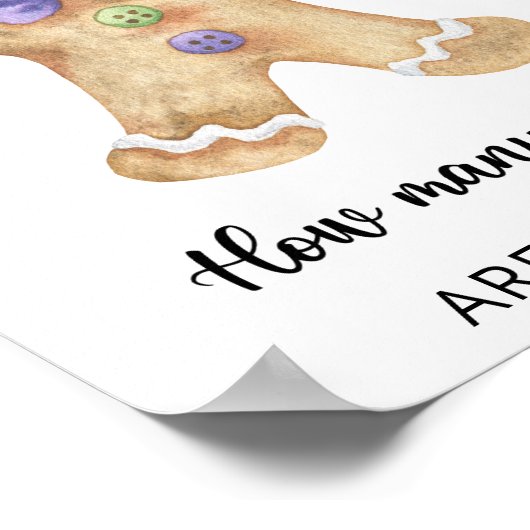 Gingerbread man - raad hoeveel snoepjes poster (Hoek)