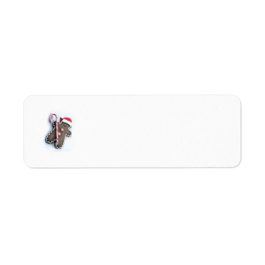 Gingerbread Man retouradres label (Voorkant)