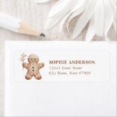 Gingerbread Man Retouradres Labels (Insitu)