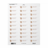 Gingerbread Man Retouradres Labels (Full Sheet)