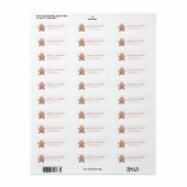 Gingerbread Man Retouradres Labels (Full Sheet)