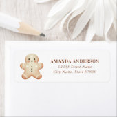 Gingerbread Man Retouradres Labels (Insitu)