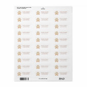 Gingerbread Man Retouradres Labels (Full Sheet)