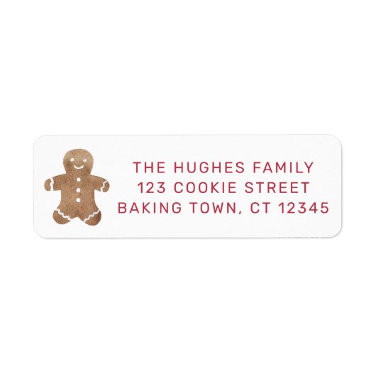 Gingerbread Man Return Address Label (Voorkant)