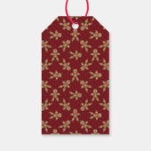 Gingerbread Man Rode Kerst Cadeaulabel (Achterkant)