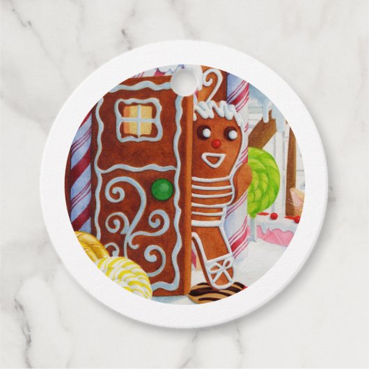 GINGERBREAD MAN Ronde Gift Labels (Voorkant)