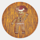 Gingerbread Man Santa Sticker (Voorkant)