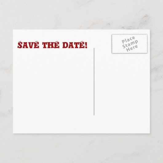 Gingerbread Man Save the Date Briefkaart (aanpasse (Achterkant)