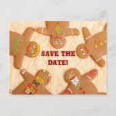 Gingerbread Man Save the Date Briefkaart (aanpasse (Voorkant)