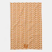 Gingerbread Man Scandinavisch Mongogram Leuke Vaka Theedoek (Verticaal)