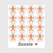 Gingerbread Man Schattigee Kerst Decoratieve Plann Sticker (Vel)