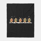 Gingerbread Man Schattigee kerstvakantie bakker Fleece Deken (Voorkant)