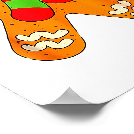 Gingerbread Man Shirt Adult Kids Men Women Cookie Poster (Hoek)