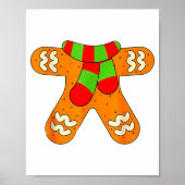 Gingerbread Man Shirt Adult Kids Men Women Cookie Poster (Voorkant)