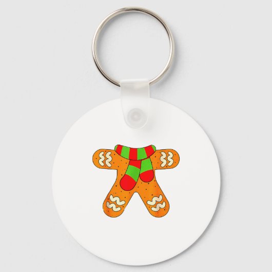 Gingerbread Man Shirt Adult Kids Men Women Cookie  Sleutelhanger (Voorkant)