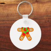 Gingerbread Man Shirt Adult Kids Men Women Cookie  Sleutelhanger (Voorkant)