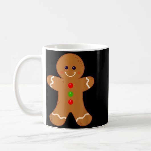 Gingerbread Man Shirt Christmas Cookie Baking Holi Koffiemok (Links)