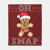 Gingerbread Man Shirt Gift Oh Snap Christmas Ugly Fleece Deken (Voorkant)