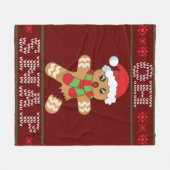 Gingerbread Man Shirt Gift Oh Snap Christmas Ugly Fleece Deken (Voorkant (Horizontaal))