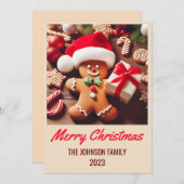 Gingerbread Man Sinterklaas - Vrolijk Kerstfeest Feestdagenkaart (Voorkant / Achterkant)