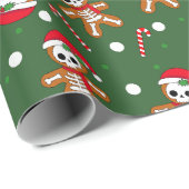 Gingerbread Man skelet Cadeaupapier (Rol Hoek)