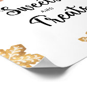 Gingerbread man - snoep en behandelt baby shower poster (Hoek)