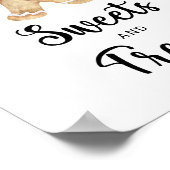 Gingerbread man - snoep en behandelt baby shower poster (Hoek)