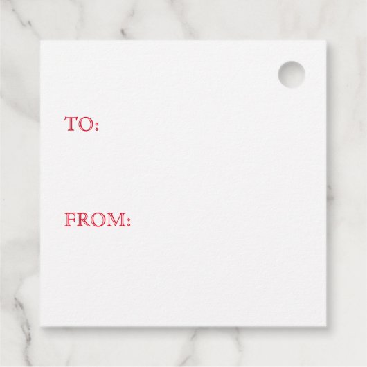 GINGERBREAD MAN Square Gift Labels (Achterkant)
