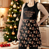 Gingerbread Man, Star & Candy Cane Cookie Pattern Schort