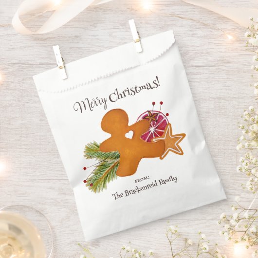 Gingerbread Man Star Cookie Scandi Vrolijk Kerstfe Bedankzakje (Geknipt)