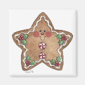 Gingerbread Man Star Magneet (Voorkant)