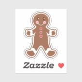 Gingerbread Man Sticker (Vel)