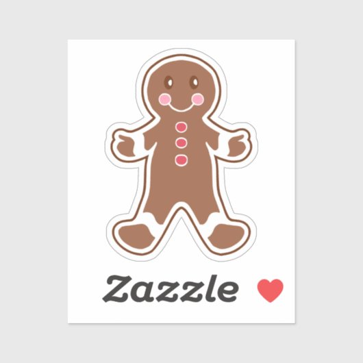 Gingerbread Man Sticker (Vel)